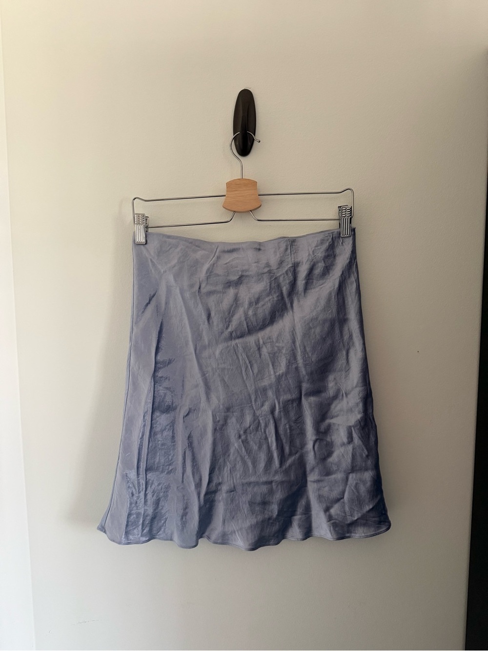 Aritzia Babaton Slip Satin Light Blue Skirt